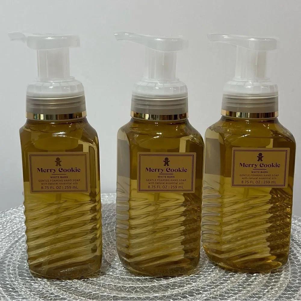 BBW Merry Cookie Foaming Hand Soap Set of 3 NWT